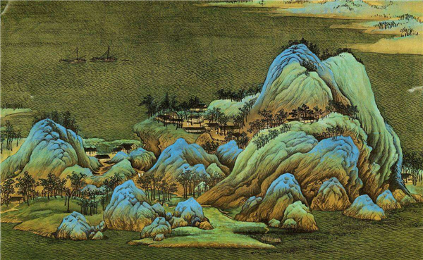 《千里江山圖》局部